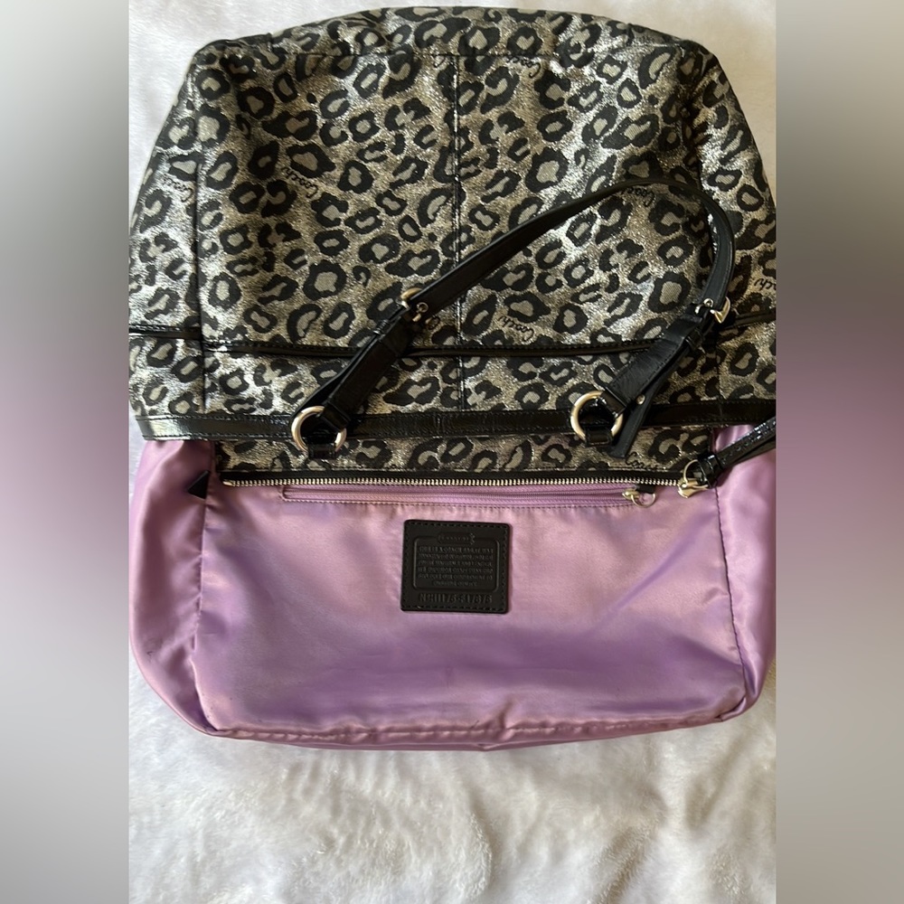 Rare Coach Ocelot Leopard Silver Shoulder Bag Vintage F17675 - Picture 13 of 16